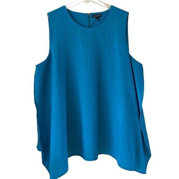 Lane Bryant sleeveless double layer tunic top size 24 back zipper layered tank - Picture 1 of 13